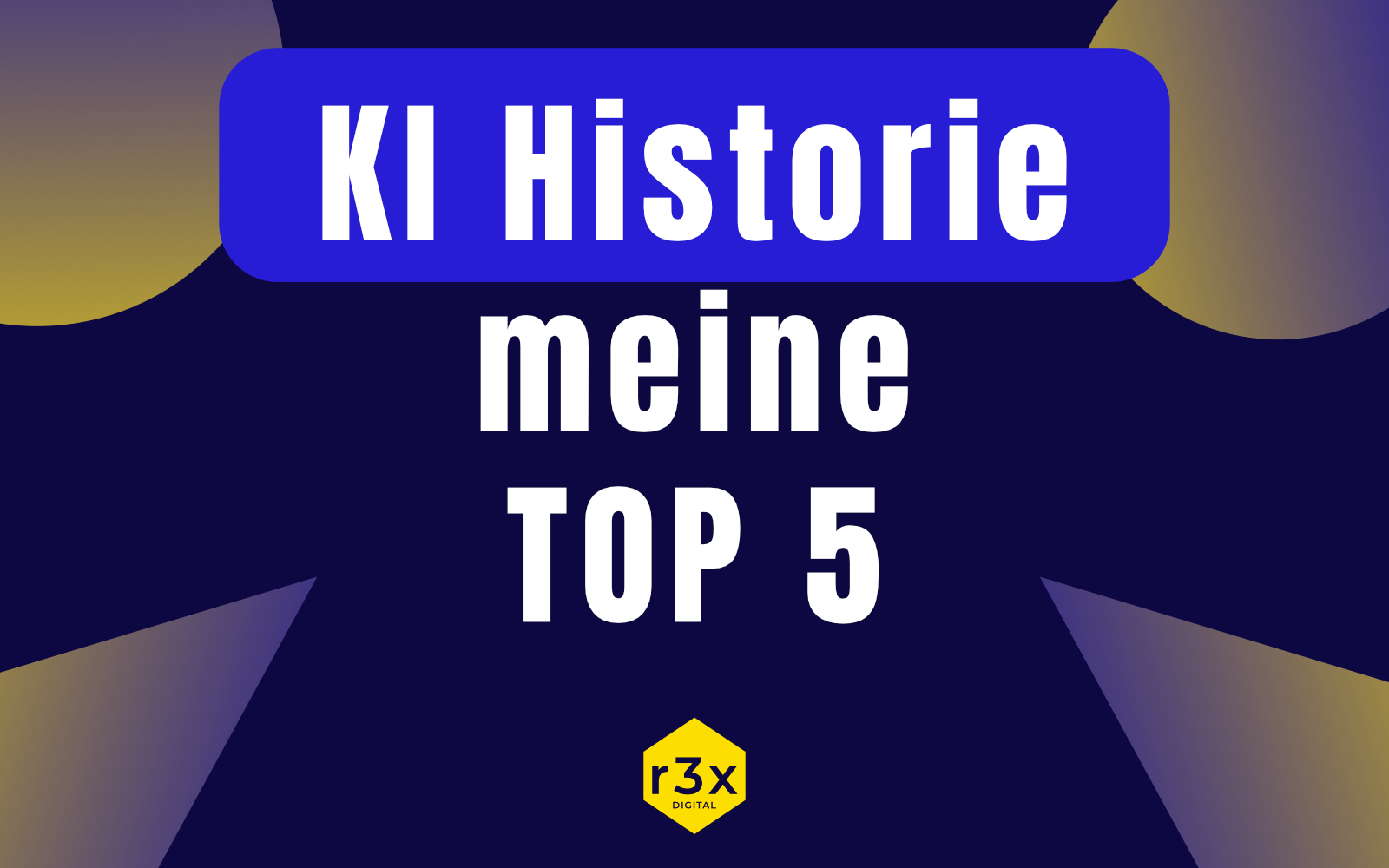 Top 5 KI Bild - Ki Chip in gold. Historische Entwicklung künstliche Intelligenz