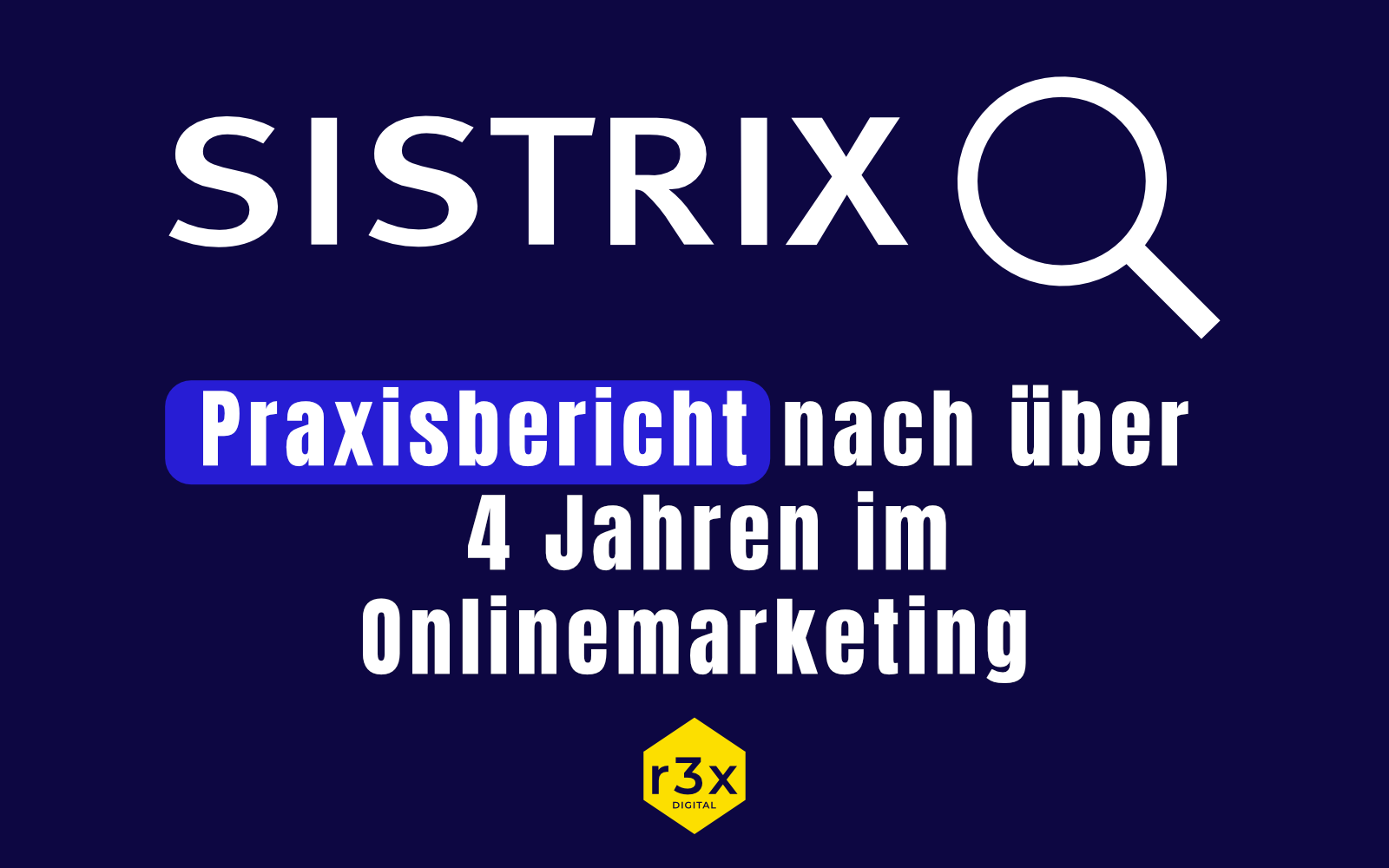 SISTRIX Erfahrungen Blogcover